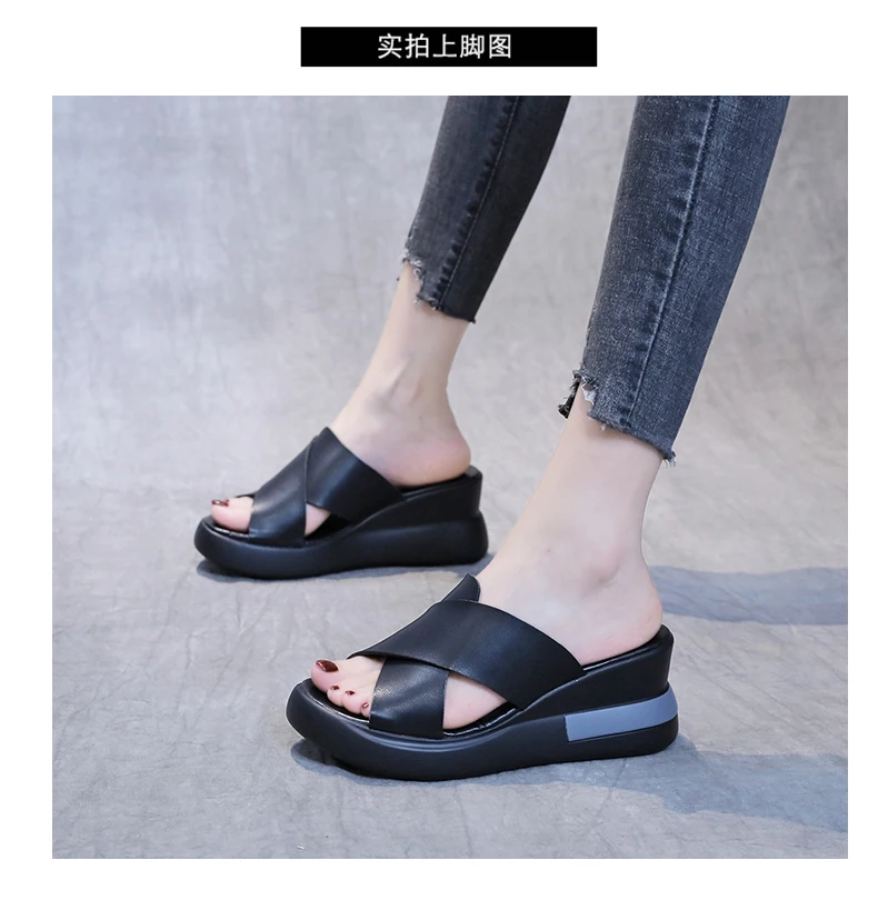 

Casual fashion summer new style slope heel platform women's sandals comfortable wear-resistant soles women's slippers