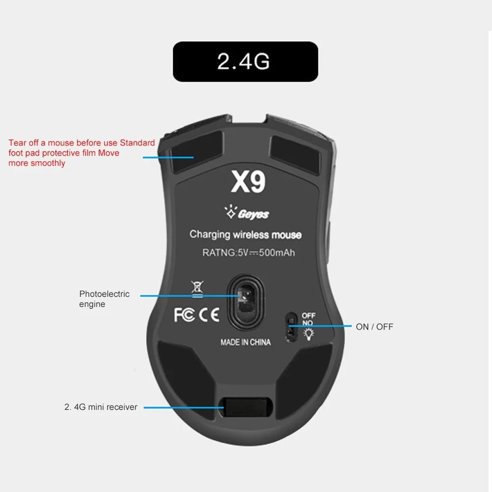 

Silent Colorful LED Wireless Gaming Mouse USB Receiver Gamer Portable Ergonomic Computer Silent PC Desktop Laptop Accessories