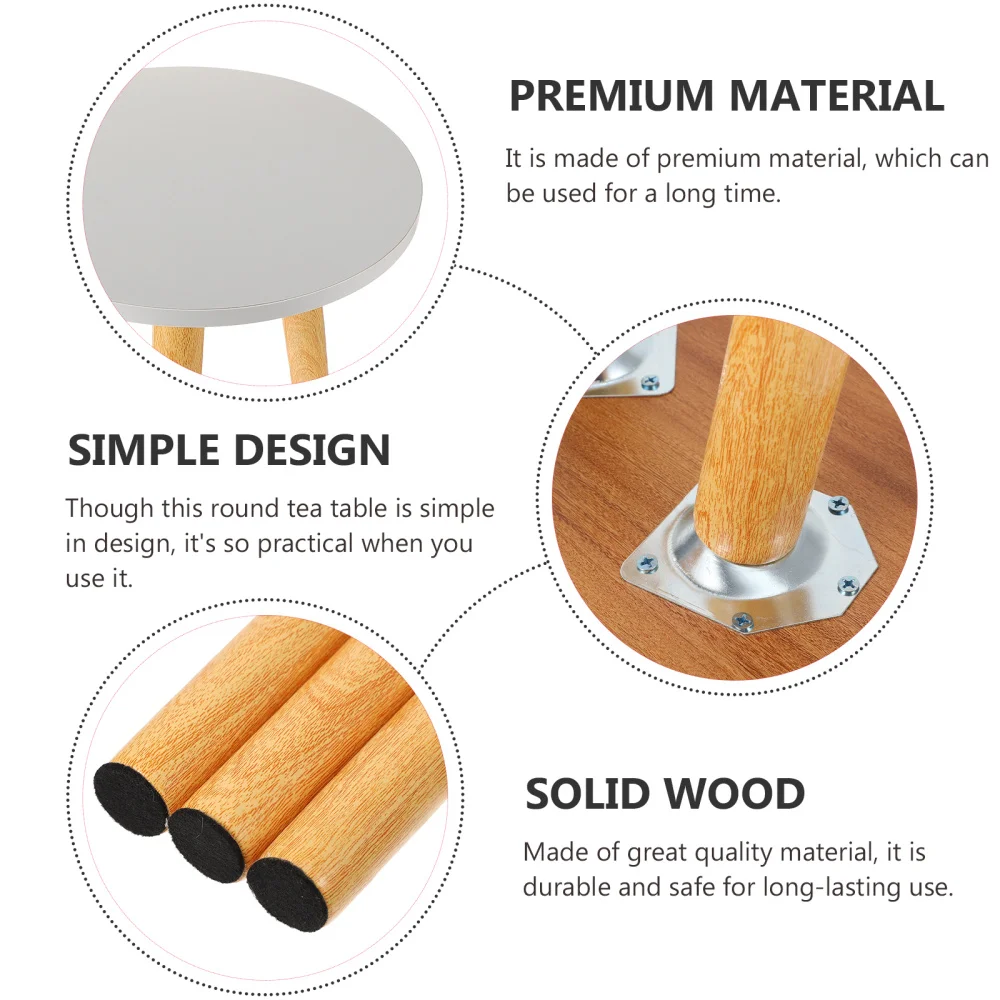 

1pc Simple Round Tea Table INS Style Shelf for Home Use Living Room Desk