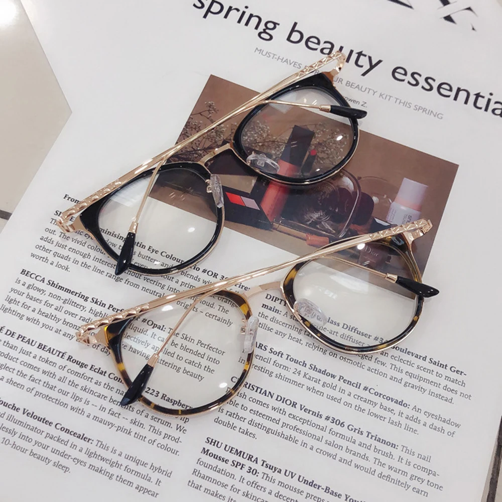 

1pcs Retro Anti Blue Ray Computer Glasses Women Round Eye Glass Men Blue Light Blocking Fashion Eyewear Optical Frames A96519