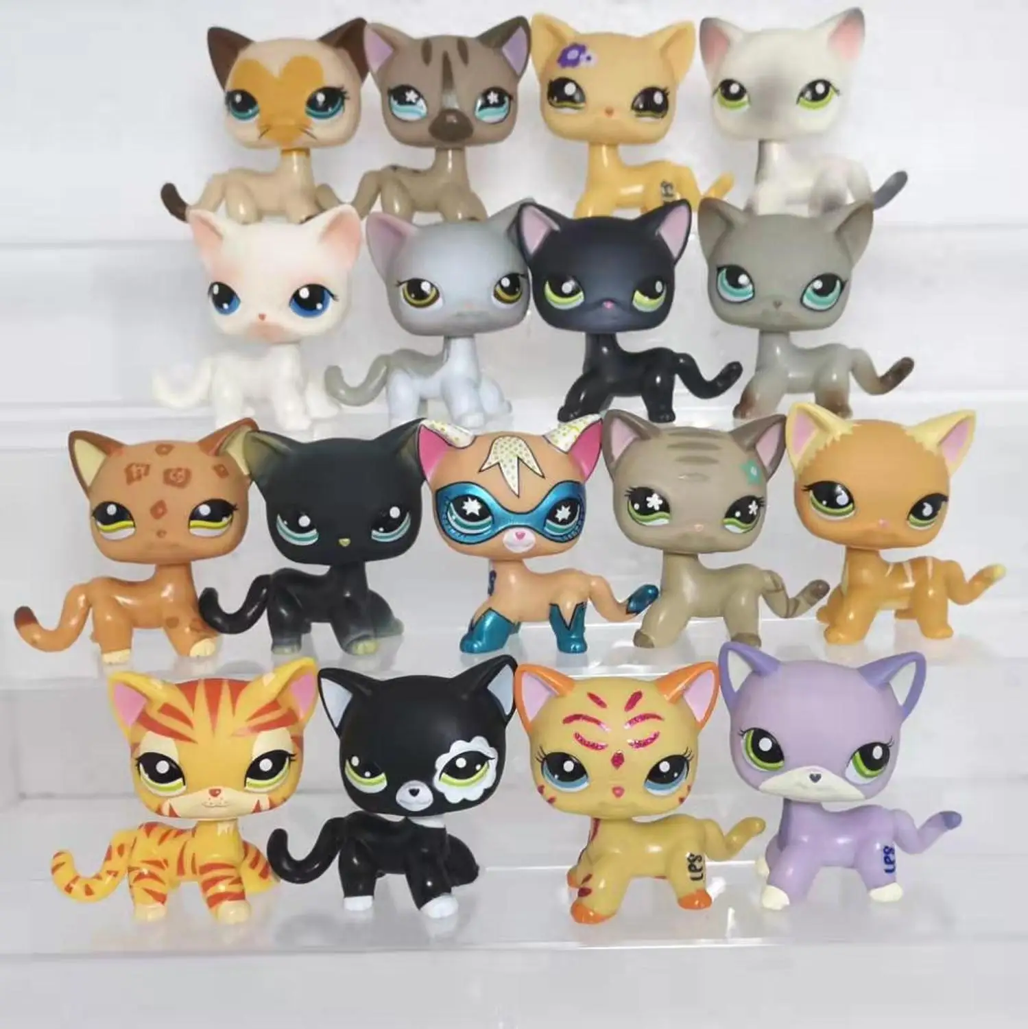 Произвольные милые питомцы lpstoys стоящие короткие волосы кошка такса колли