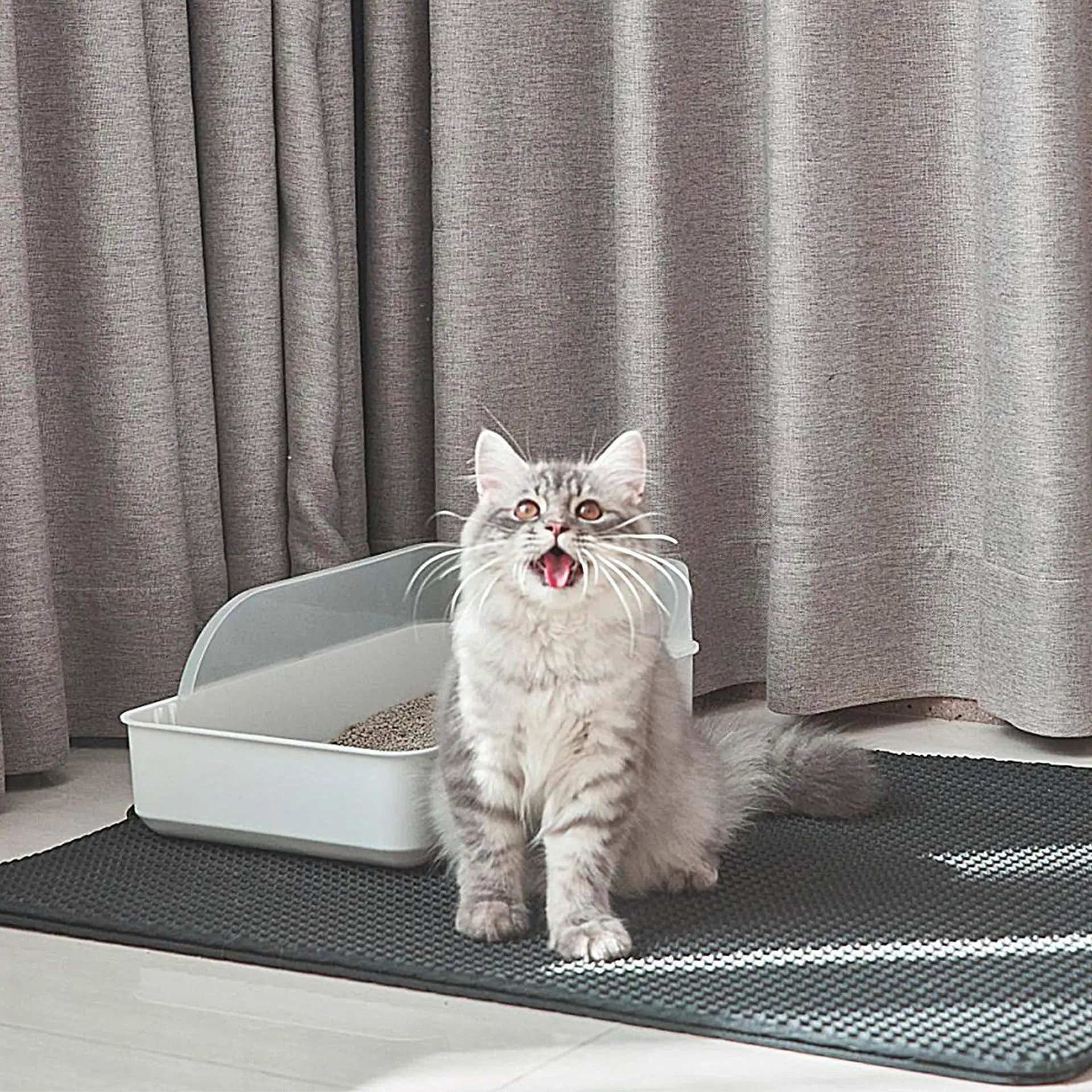 

Pet Cat Litter Mat Double Layer Litter Cat Bed Pads Trapping Pets Litter Box Mat Pet Product Bed For Cats House Clean mat