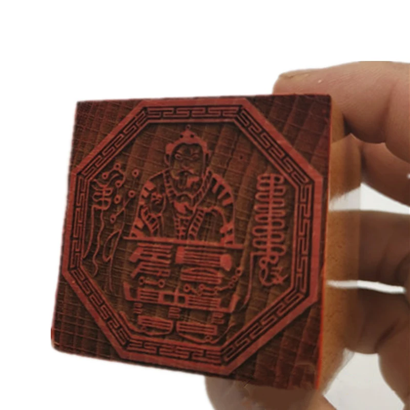 Taoist seal Zhang master image Supply peach wood одностороннее уплотнение 5 см magic оружия | Дом и сад