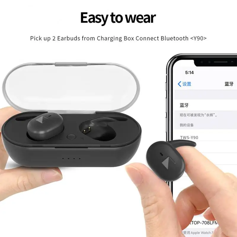 y90 наушники вкладыши tws bluetooth 50 беспр