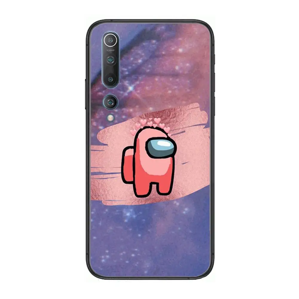 

A-Among Us Game style Phone Case For xiaomi mi11 5g 10 liti Ultra 9Pro SE 3 8 Note Anime Black Cover Silicone Back Pretty tpu