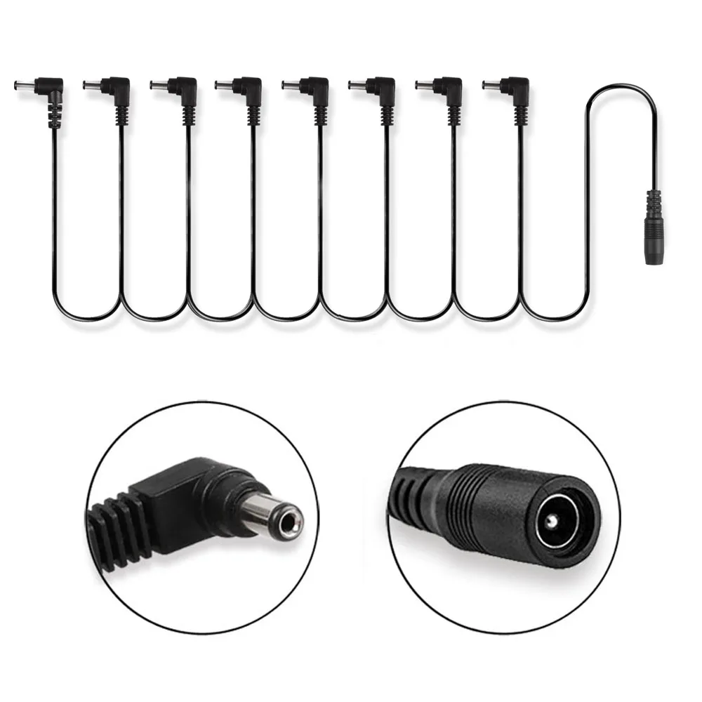 

Guitar Pedals Power Supply Adapter Splitter 8 Ways Electrode Daisy Chain Harness Cable for Pedals Guitar Effect Accessories