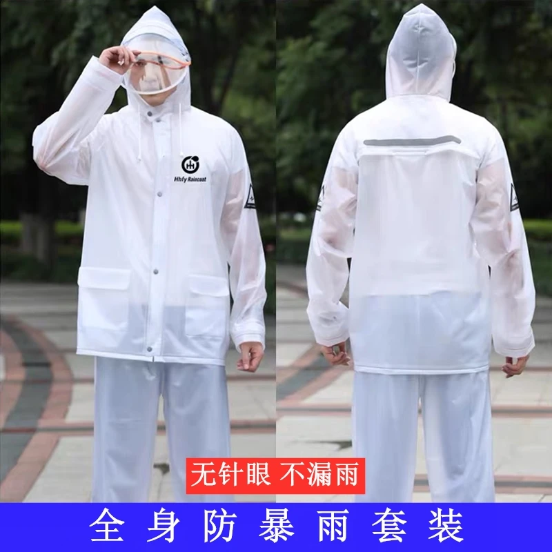 Многоразовый модный велосипедный дождевик из ПВХ с капюшоном водонепроницаемый