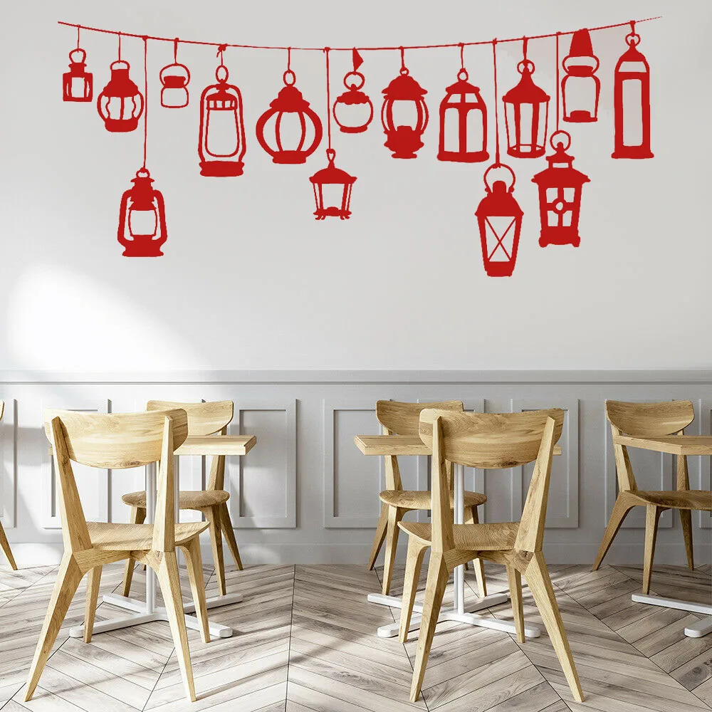 Настенная Наклейка для освещения абстрактная декоративная уличная лампа