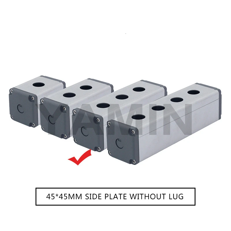 45MM 3 Hole 16/19/22mm Aluminium Alloy Protective Box For Metal Push Button Switch IP67 Waterproof Industrial 12/3/4 Holes Single Row - Цвет: 45MM 3 Hole