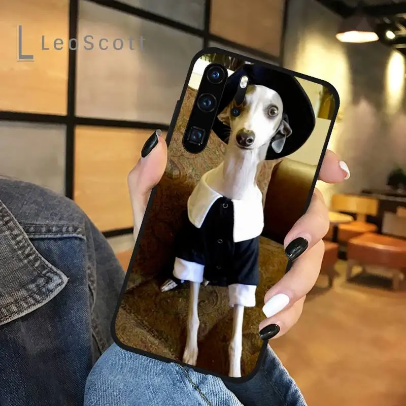 

Funny Galgo Greyhound Dog Phone Case For Huawei honor Mate P 9 10 20 30 40 Pro 10i 7 8 a x Lite nova 5t
