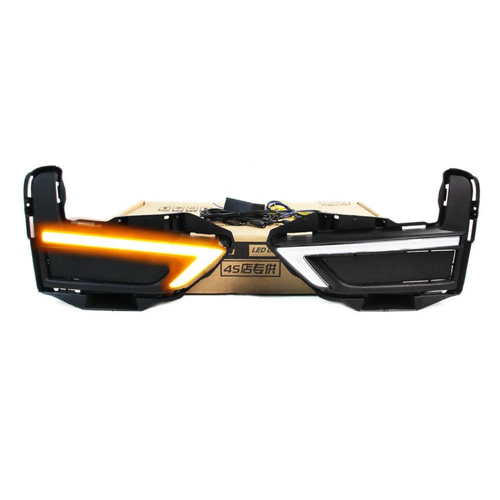 

X trail LED DRL Daytime Running Light with yellow turning signal lamp For Nissan X-Trail rogue 2017 2018