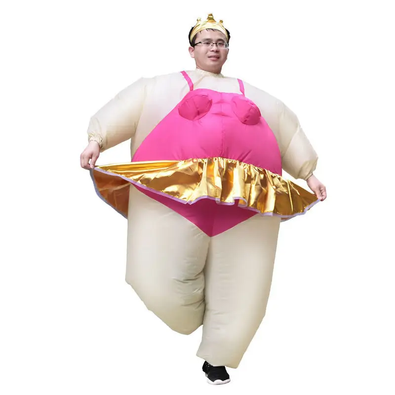

Halloween Inflatable Ballerina Women Mascot Costume Adult Blow Up Suits Carnival Party Cosplay Game Outfit Dress Carnival Xmas
