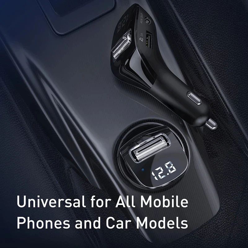 Автомобильный FM передатчик Bluetooth 5 0 AUX беспроводной автомобильный комплект