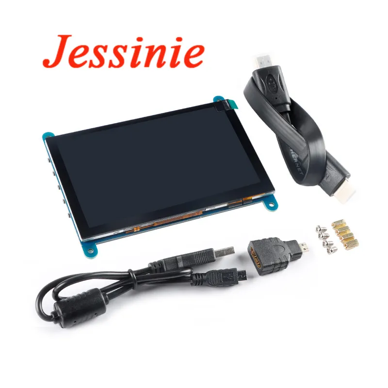 5 Inch HDMI Monitor USB Capacitive Touch Screen 5.0" LCD Display Module 800x480 for Raspberry Pi 2B/3B+/4B/PC/BB Black/Banana |