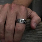 Мужские кольца из нержавеющей стали, вращающиеся, ширина 8 мм, 2020
