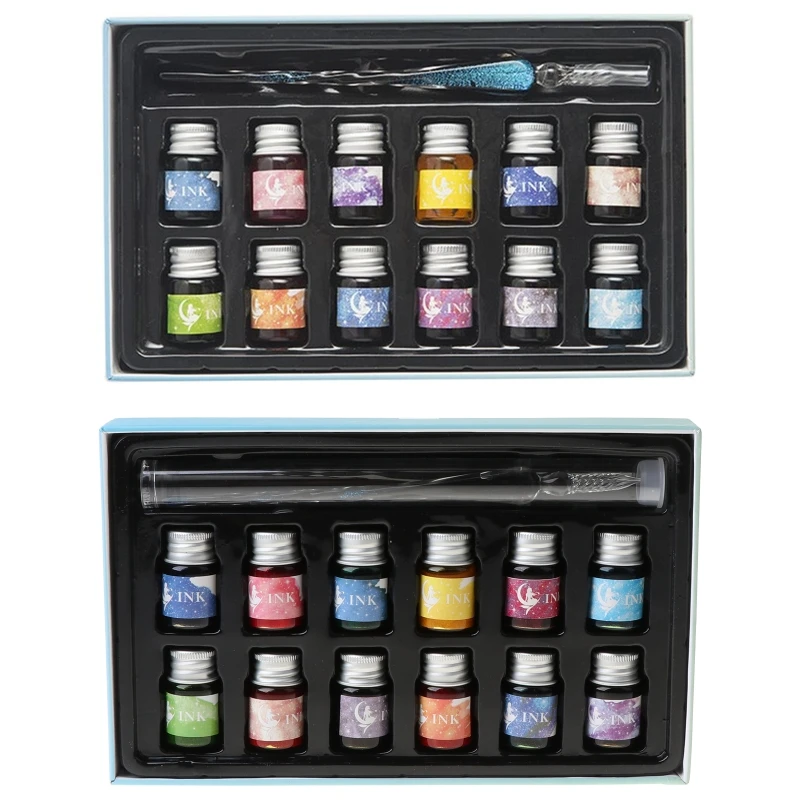 Хрустальное звездное небо стеклянная чернильная ручка для письма перьевая