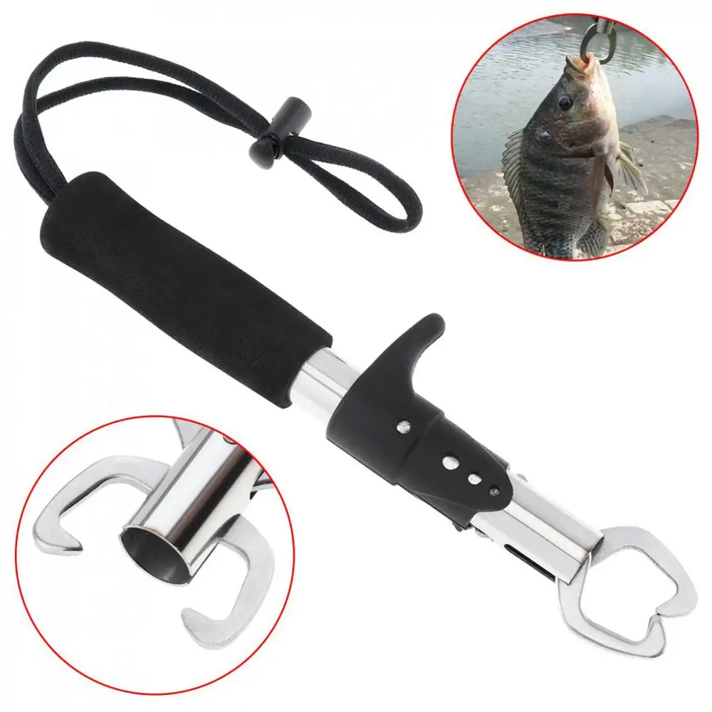 

Portable Fishing Gripper Stainless Steel Fish Grip Lip Clamp Grabber Fishing Plier Fishing Tackle Gripper Accessories