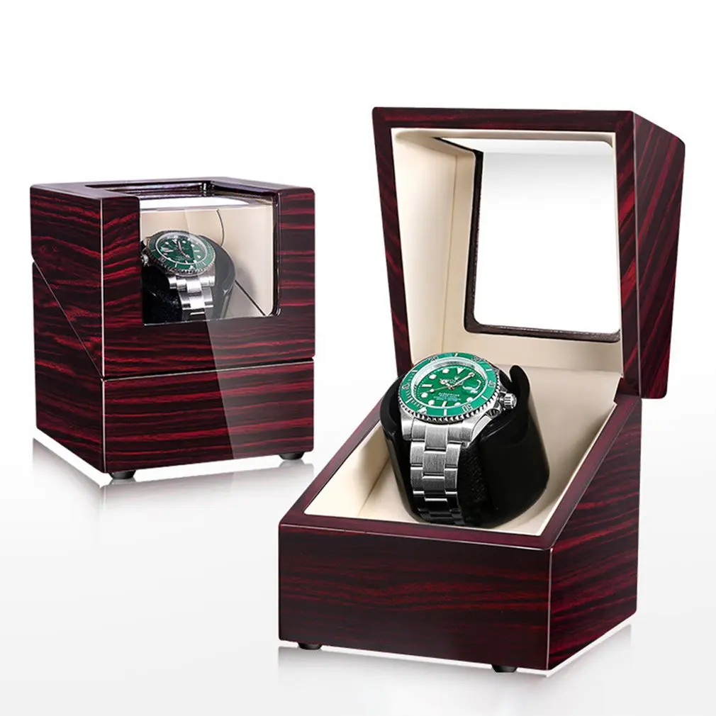 Портативный ремонт одного намотки часов с тихим мотором деревянный ящик для