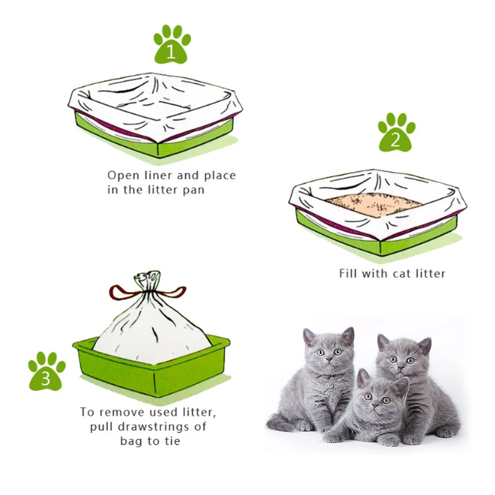 Pet Cat Litter Bag Cats Box Mat Pan Bags Kitten Storage Pets Cleaning Supplies for Sand New | Дом и сад
