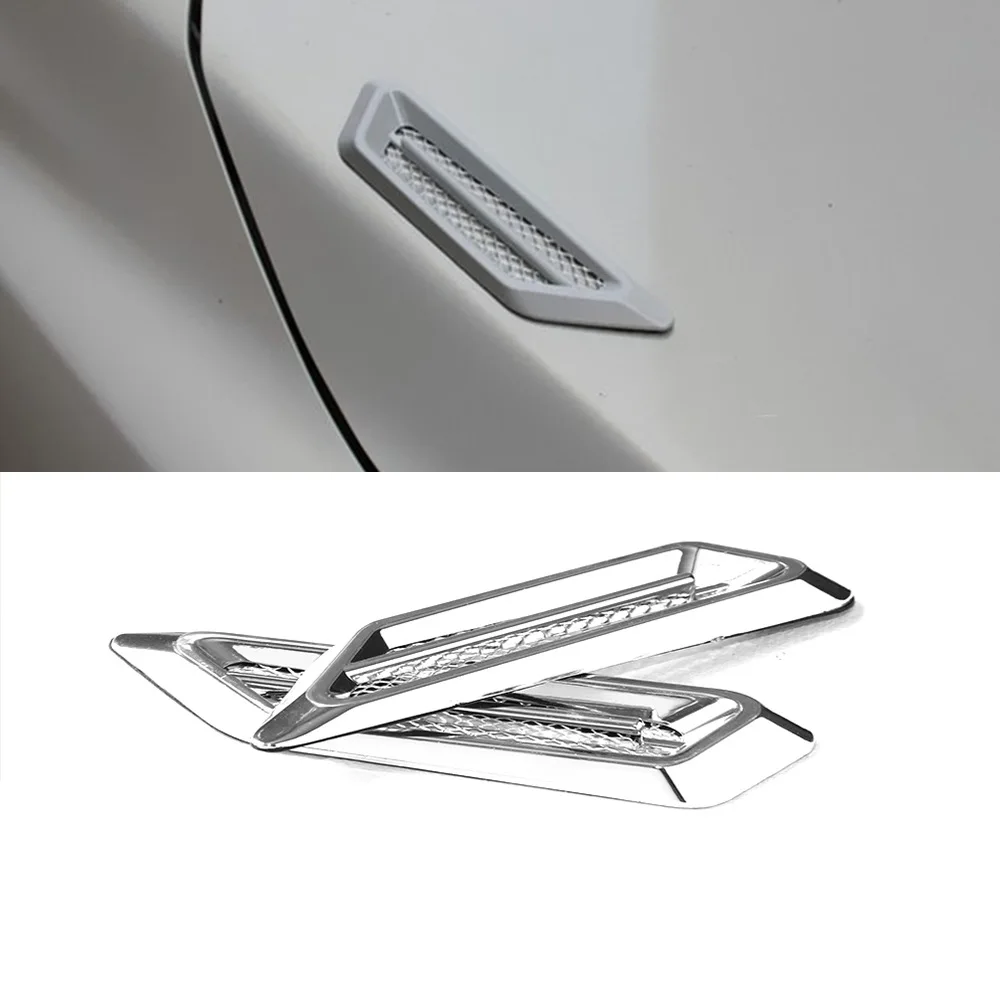 

2PCS Car Side Air Flow Vent Fender Side Cover Intake Grille Decprative Sticker For Car