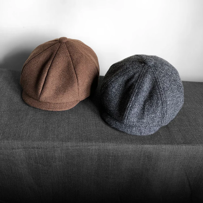 Женская винтажная твидовая шляпа с узором в елочку Гэтсби Кепка берет для