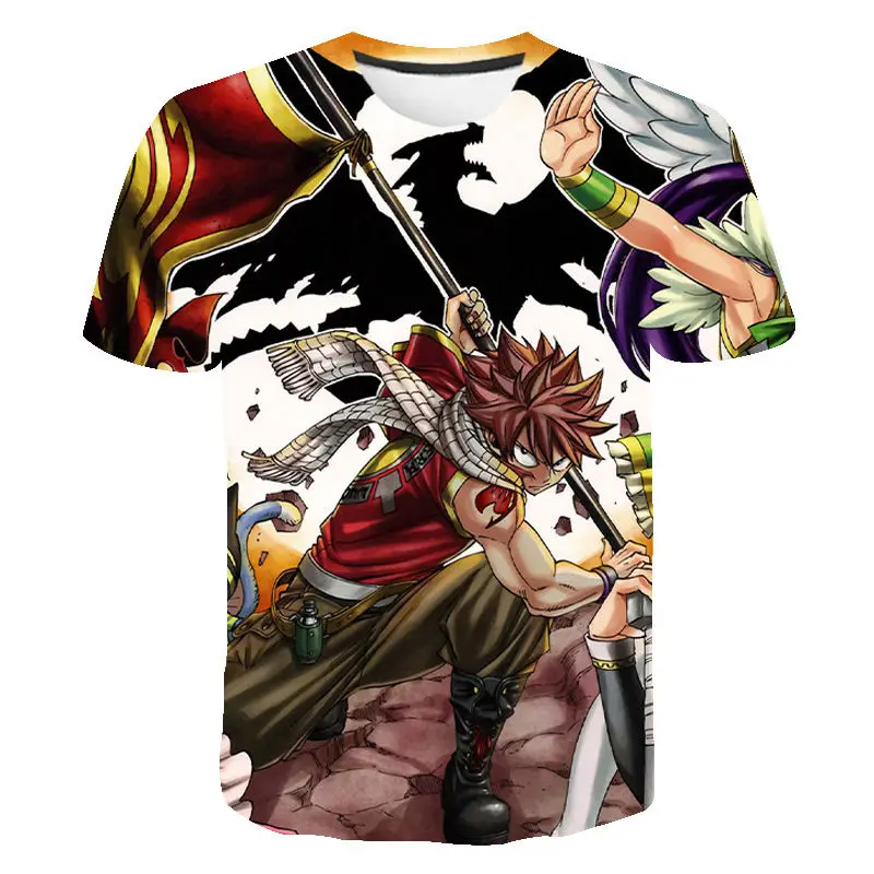 

Anime Fairy Tail Printed 3D T-shirt Men Women Children 2021 Summer New Fashion Hot Sale Short Sleeve Shirts Interesting Tee Tops