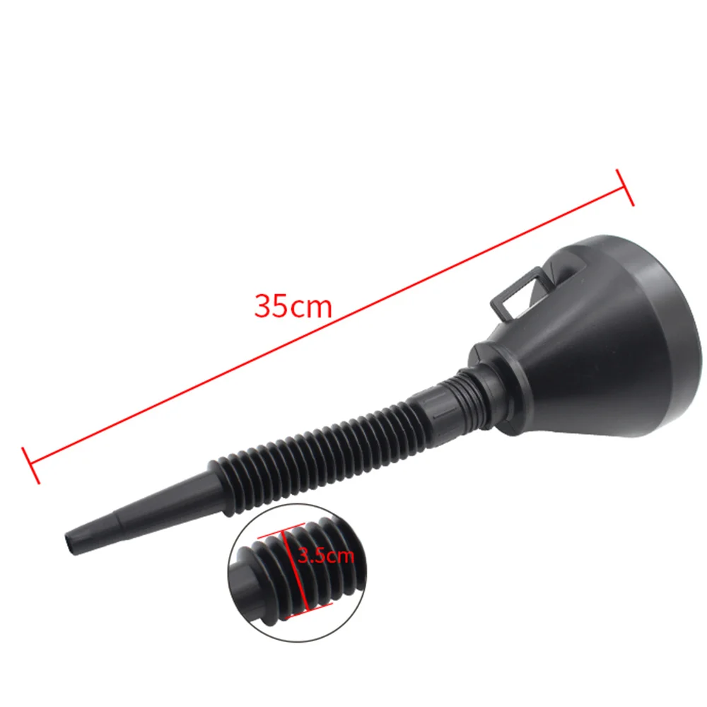 

Automotive Fuel Funnel Flexible Plastic Funnel Set With Wide Spout And Filter