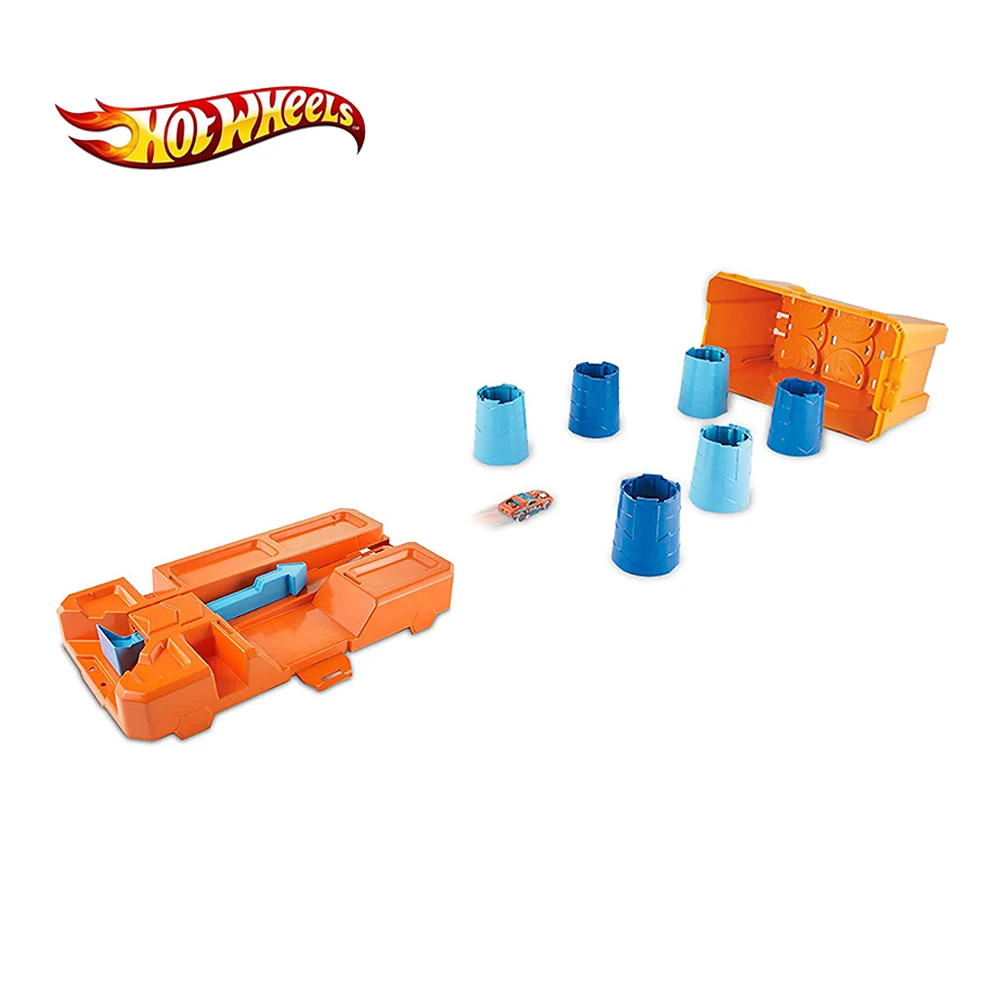 Hot Wheels Challenge Cup Track Diecast Car Set Racing 4 Stunt Style Multifunction Box Children's Toy Christmas Gift GCF91 | Игрушки и