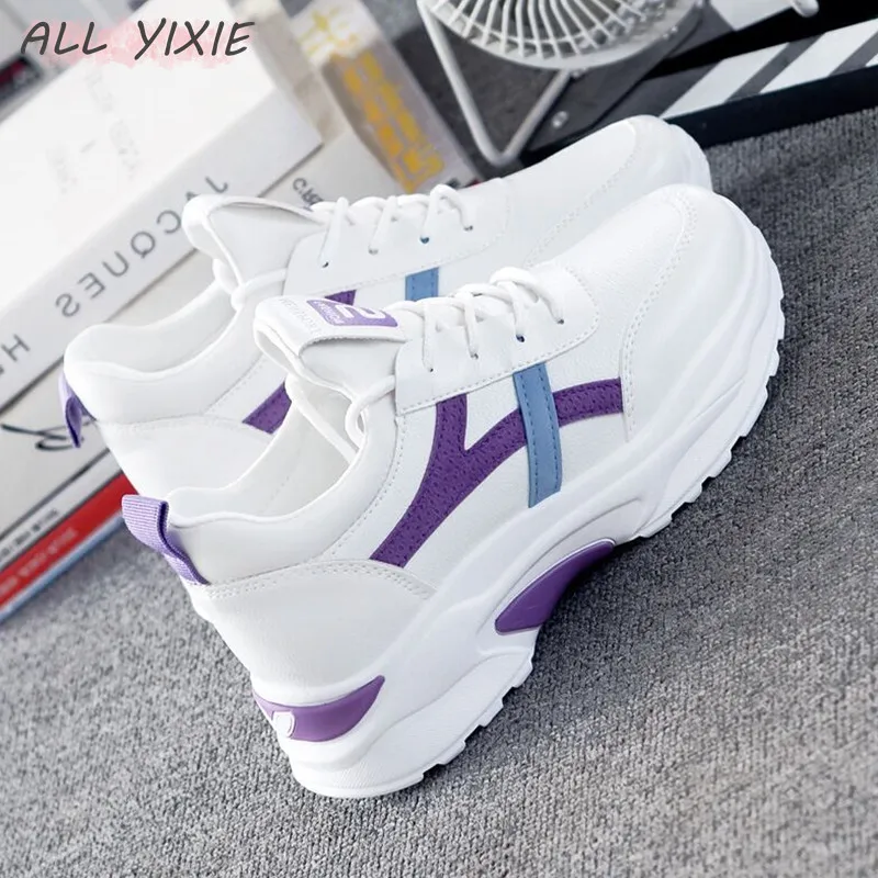 YIXIE/Новая женская обувь удобная повседневная спортивная дышащая белого цвета на