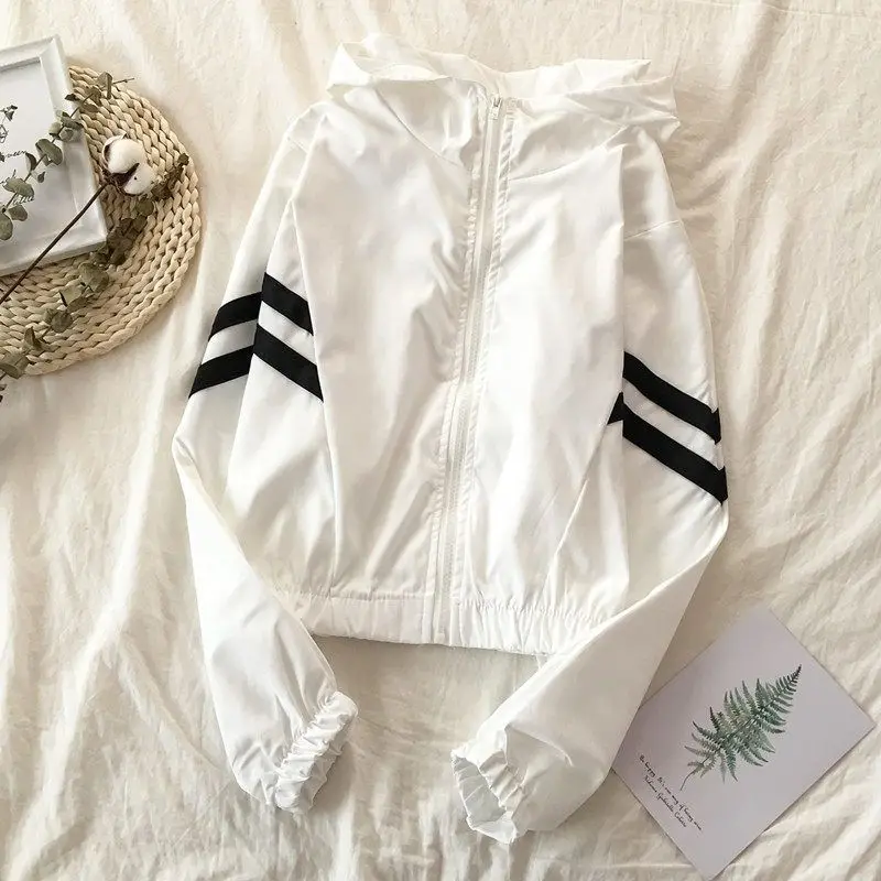 

Spring casual fashion punk large size thin long sleeve summer stitching Harajuku College Japanese loose hooded jacket