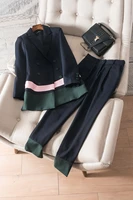 new double breasted coat turnip pants color matching two female t32679z packagessize s xxl can customized big size