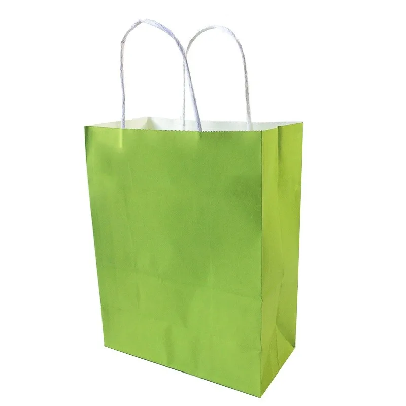10 шт./лот пакет из крафт-бумаги в подарок с ручкой 27x21x11 см средний