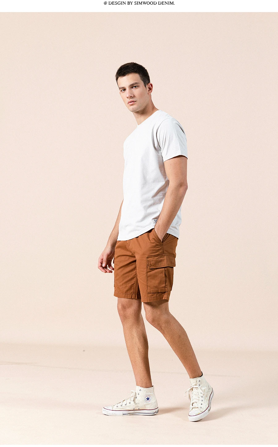

Summer cotton SMS t-shirt men's sports solid top