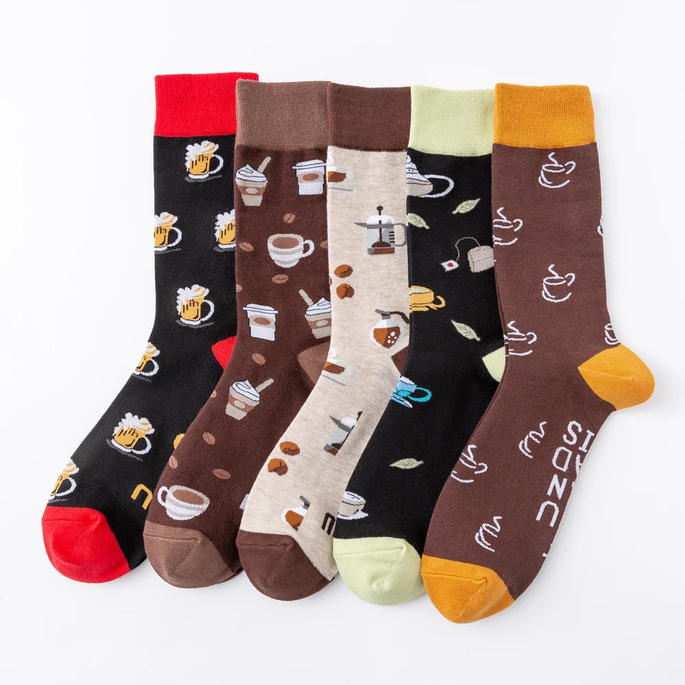 Популярные Модные Красочные кофейные пивные напитки с рисунком новинка мужские