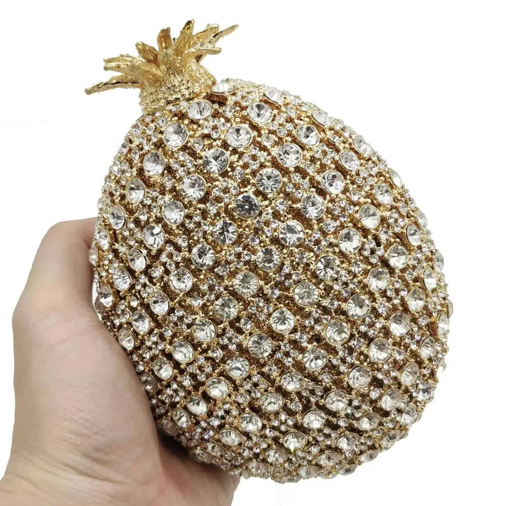 Boutique De FGG розовые ананасы женские бриллиантовые сумочки Minaudiere вечерние