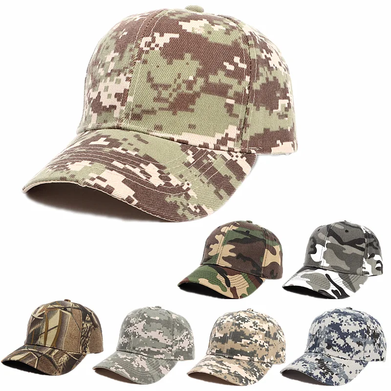 

Camouflage Hat Four Seasons Baseball Cap Outdoor Sports Curved Brim Flat Cap Travel Sun Visor Sun Hatmilitary Hat