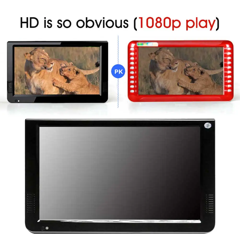 10 2 дюймовый автомобильный HD ТВ видеоплеер портативный цифровой ATSC DVB T2 TFT ЖК аудио