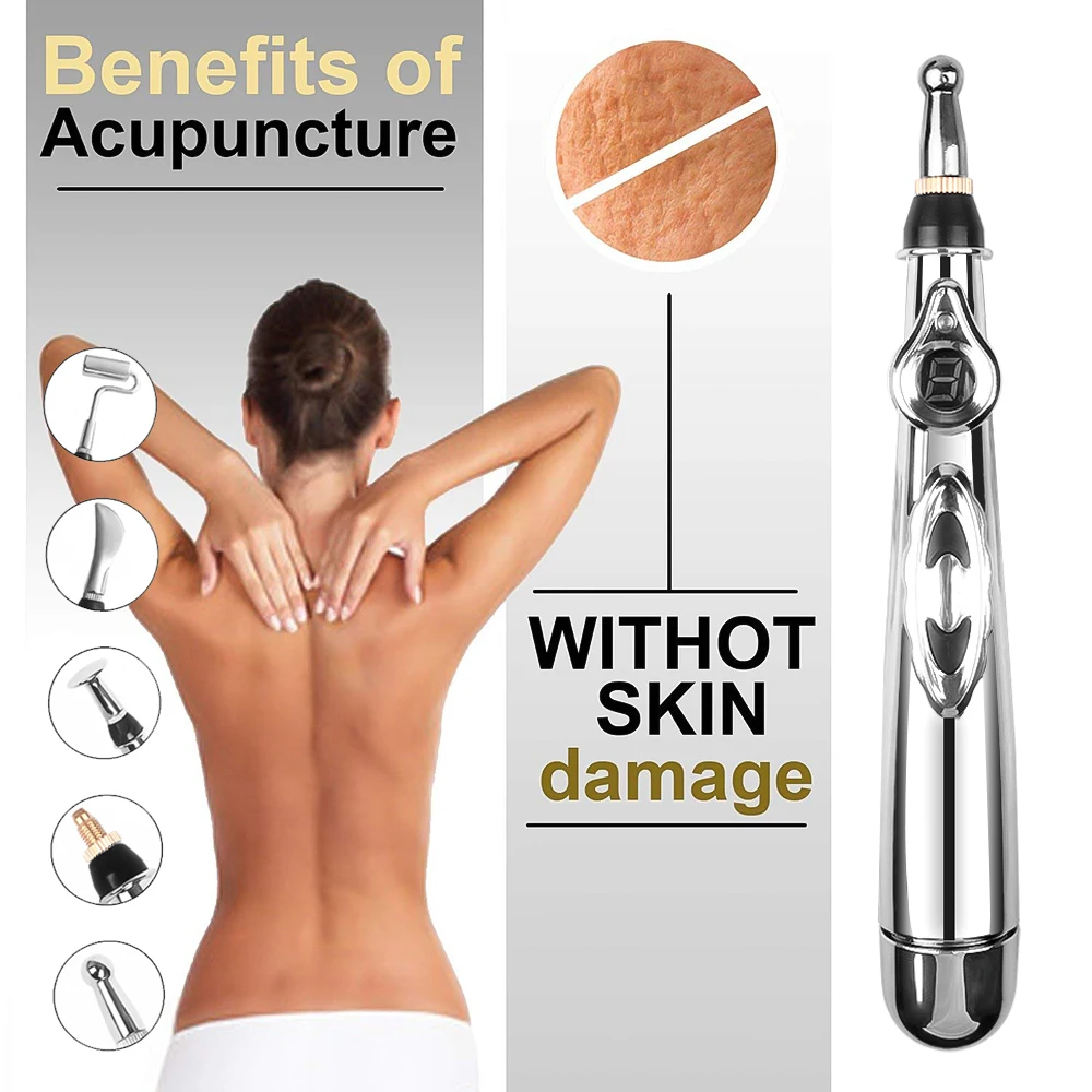 5 головок Меридиан энергетическая ручка 2020 электрическая Акупунктура Массажная