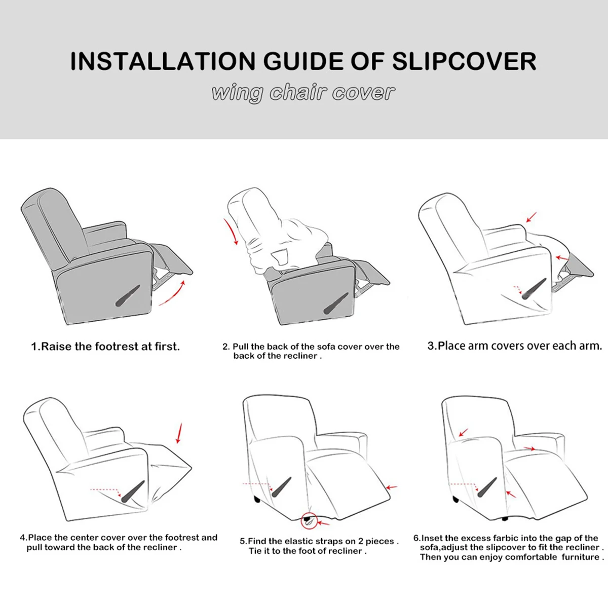 Waterproof Recliner Couch Cover All-inclusive Sofa Seat Elasticity Stretch Anti-slip Furniture Slipcovers Chair Protector | Дом и сад