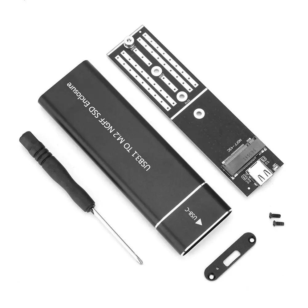 Алюминиевый чехол для M2 SSD USB3.1 Gen 1 Type C на M.2 NGFF 6 гбит/с внешний корпус жесткого