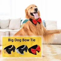 adjustable pets dog cat bow tie pet cotton costume necktie collar for big dogs puppy grooming accessories black white yellow sl