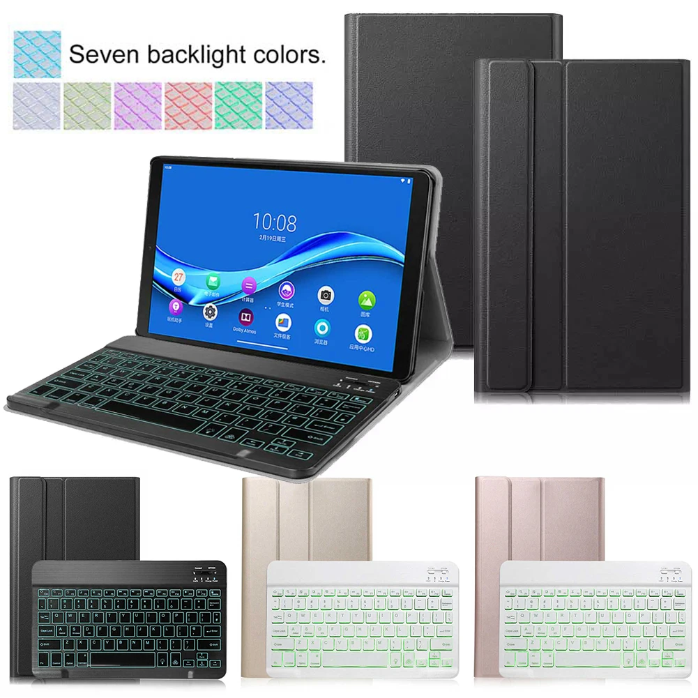

Wireless Keyboard Case for Lenovo Tab M10 HD (2nd Gen) TB-X306F PU Leather Back Stand Flat Tablet Case for Lenovo Tab M10 HD