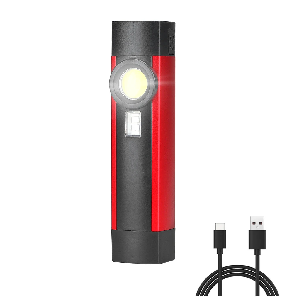 

Portable 4 Mode COB Flashlight UV Torch USB Rechargeable LED Work Light Magnetic XPE Hanging Hook Lamp For Outdoor Camping