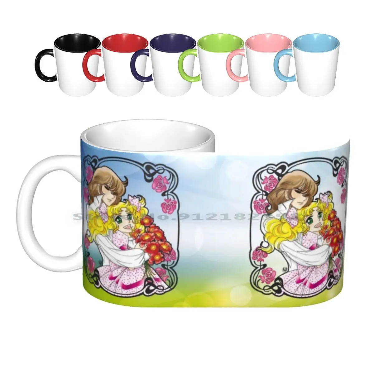 

Candy & Terence Ceramic Mugs Coffee Cups Milk Tea Mug Candy Terence Candice Love Anime Manga Shojo Shoujo Shonen Shounen Japan