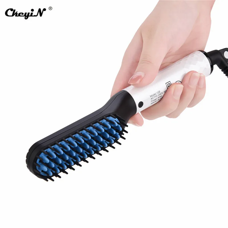 

CkeyiN Men Curling Iron Comb Straightener Hair Styler Brush Hair Iron Electric Curler wave Hair Curler Temperature Control Comb