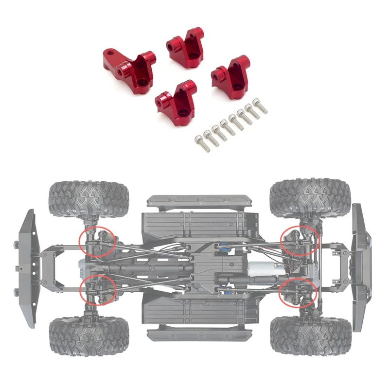 

Metal Axle Mount Set Suspension Links Stand Base with Round Spotlights Bright Car Roof Light