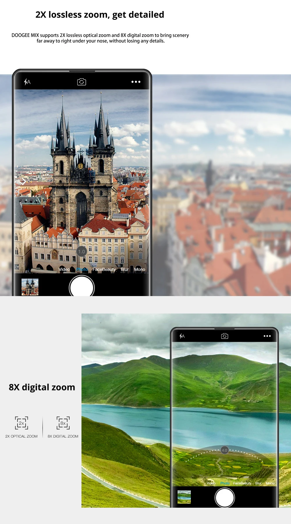 Американская версия DOOGEE MIX 4 Гб+ 64 Гб безрамный смартфон Двойная камера 5,5 ''AMOLED MTK Helio P25 Восьмиядерный мобильный телефон