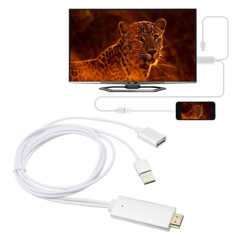 8 Pin/Micro USB к HDMI 1080P кабель HDTV адаптер AV для iPhone 5 6 S Plus Samsung Xiaomi LG | Электроника