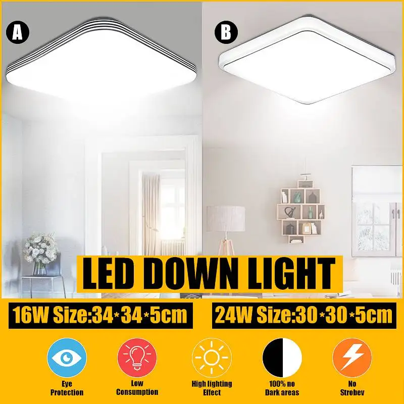 

16W LED Ceiling Lights Modern Lamp 1600LM Sample Energy Saving Lighting Blubs for Living Room Bedroom Kitchen Indoor Fixture
