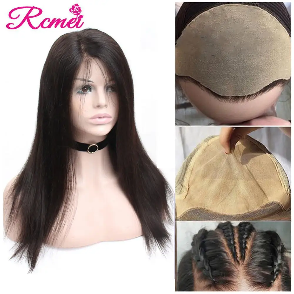 Парики из человеческих волос на сетке спереди 13 х4 предварительно выщипанные